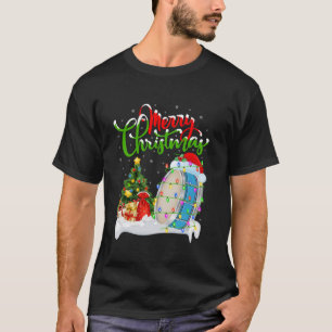 Xmas Tree Lights Santa Hat Musical Drum Christmas  T-Shirt