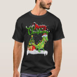 Xmas Tree Lights Santa Hat T Rex Dinosaur Christma T-Shirt<br><div class="desc">Xmas Tree Lights Santa Hat T Rex Dinosaur Christmas</div>