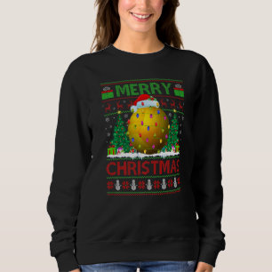 Xmas Tree Lights Ugly Santa Beach Volleyball Chris Sweatshirt