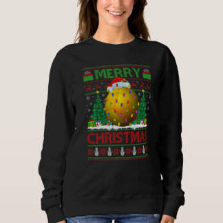 Xmas Tree Lights Ugly Santa Beach Volleyball Chris Sweatshirt
