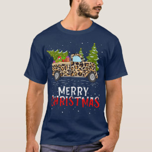 Xmas Tree Matching Leopard Plaid Santa Red Truck C T-Shirt