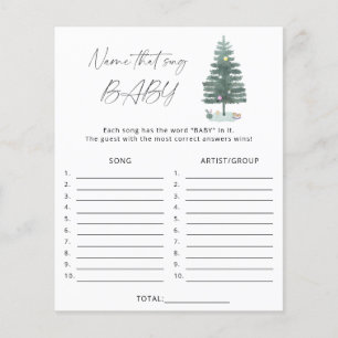 Xmas tree - Name that song baby shower game