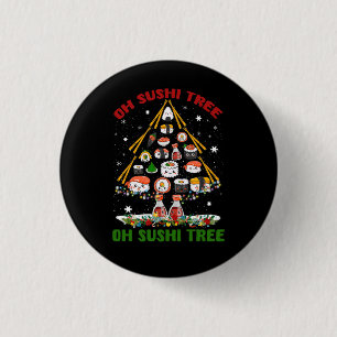 Xmas Tree Oh Sushi Christmas Tree Japanese Food Ja 3 Cm Round Badge