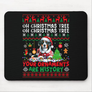Xmas Tree Ornaments Are History Appenzeller Sennen Mouse Pad