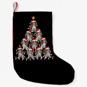 Xmas Tree Santa Cavalier King Charles Spaniel Dog  Small Christmas Stocking