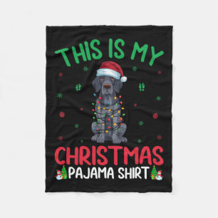 Xmas Tree Santa German Shorthaired Pointer Dog Chr Fleece Blanket