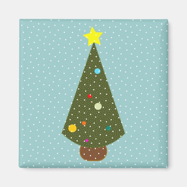 xmas tree snow magnet (Front)