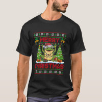 Xmas Tree Ugly Style Santa Hat Frog Christmas T Sh