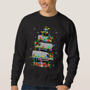 Xmas Tree Van Xmas Lights Tree Driver Family Chris Sweatshirt