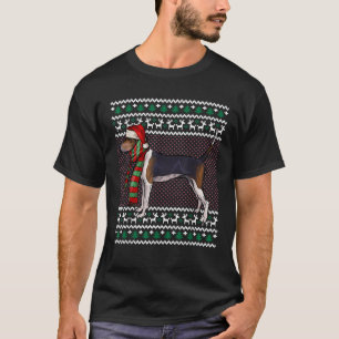 Xmas Treeing Walker Coonhound Dog Santa Hat Ugly C T-Shirt