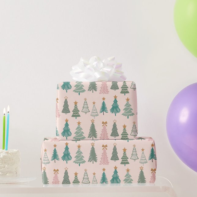 Xmas Trees Coloured Noel Christmas Wrapping Paper (Creator Uploaded)