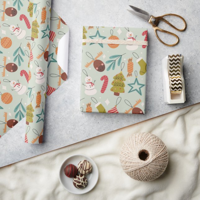 Xmas Trees Coloured Noel Christmas Wrapping Paper (Creator Uploaded)