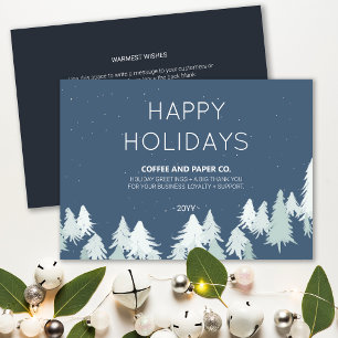 Xmas Trees Corporate Business Logo Holiday Card