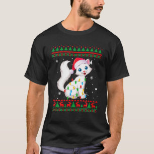 Xmas Ugly Sweater Christmas Lights Cat Kitten Love