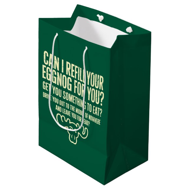 Xmas Vacation Can I Refill Your Eggnog for You Medium Gift Bag (Front Angled)
