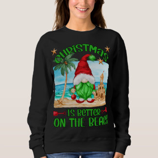 Xmas Vacation On The Beach Funny Gnome Sweatshirt