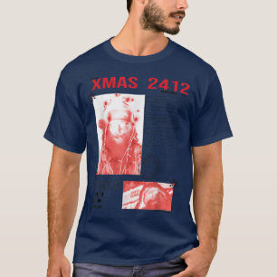 Xmas Vaporwave Christmas Design Santa Claus Street T-Shirt