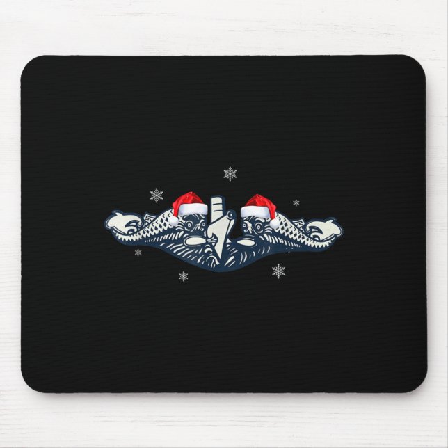 Xmas Veterans Day U.s Submarine Santa Hat Christma Mouse Pad (Front)