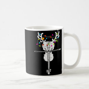 Xmas Violinist Reindeer Christmas Violin Coffee Mug