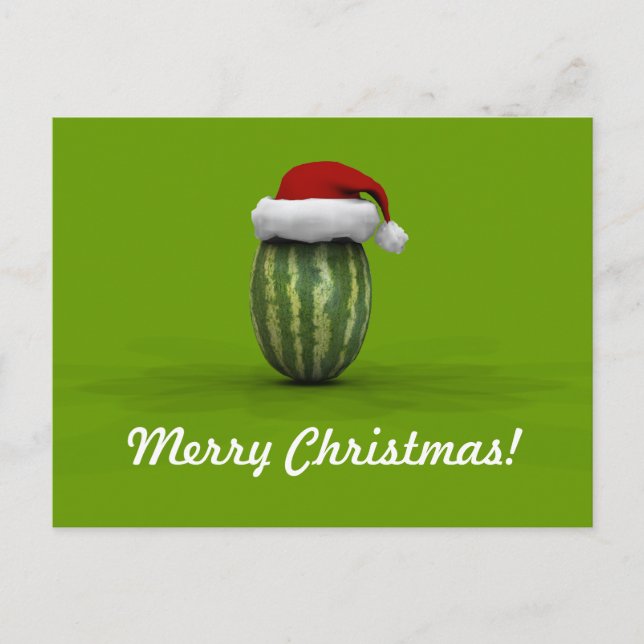 Xmas Watermelon Holiday Postcard (Front)