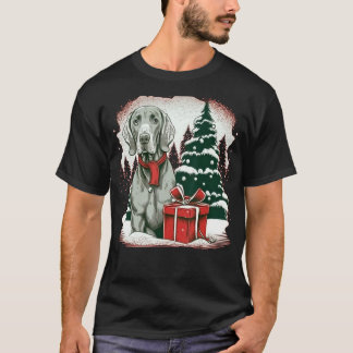 Xmas Weimaraner Santa on Christmas Weimaraner_1 T-Shirt