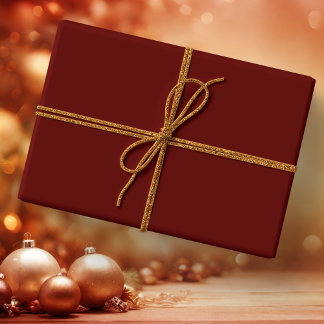 Xmas Wine Solid Colour Wrapping Paper