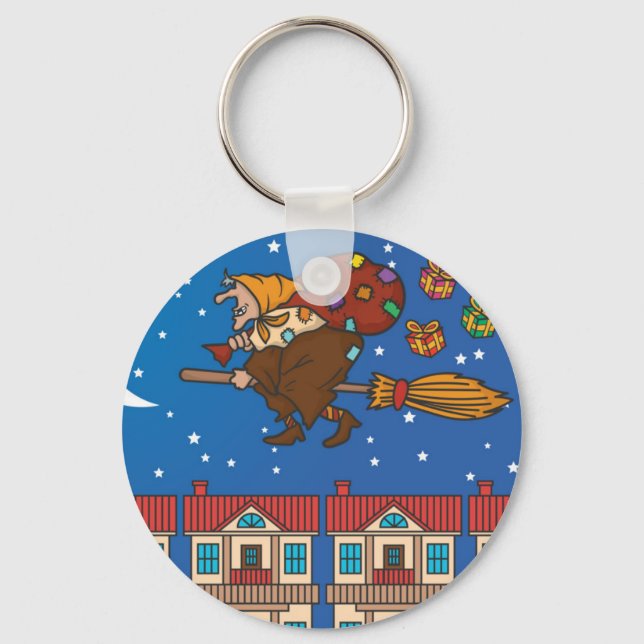 xmas witch Befana Key Ring (Front)