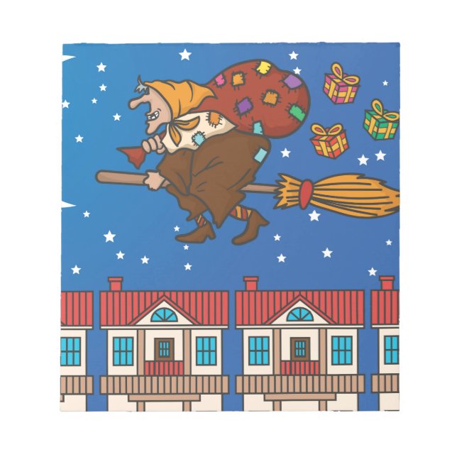 xmas witch Befana Notepad (Front)