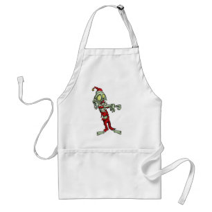 xmas zombie santa claus standard apron