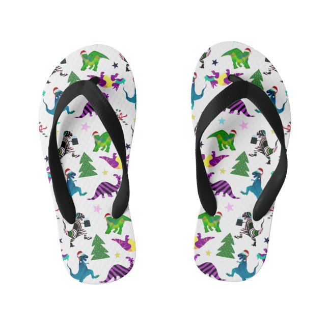 Xmasaurs Kid's Thongs (Footbed)
