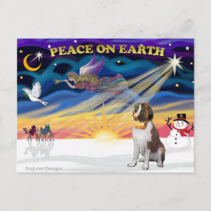 XmasSunrise — Saint Bernard 1 Holiday Postcard