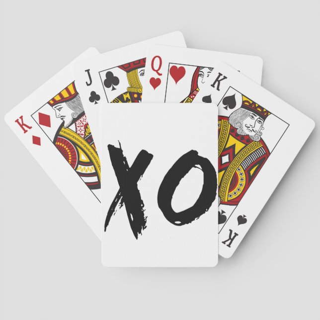 XO Brush Minimal Playing Cards (Back)