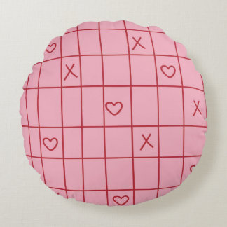 XO Hearts Round Cushion