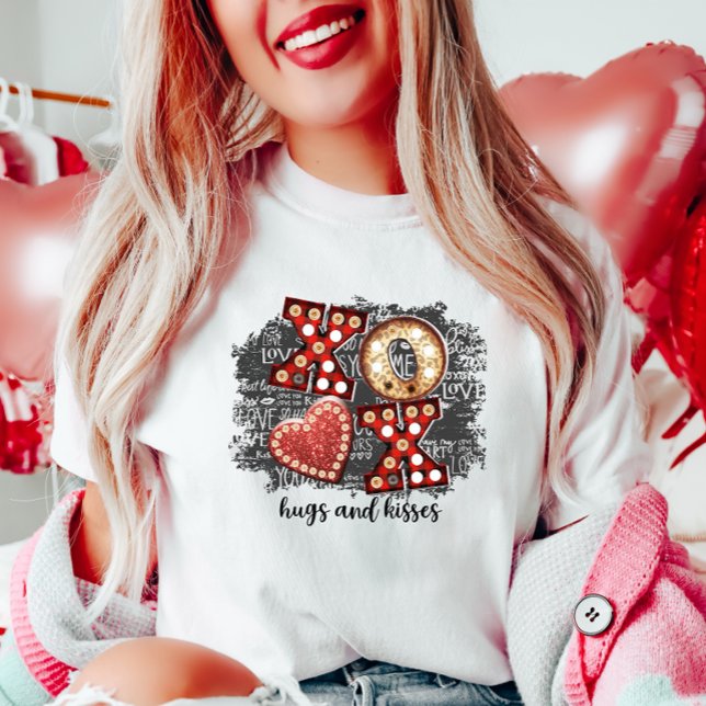 XO Hugs and Kisses, Fun Valentine  T-Shirt (Creator Uploaded)