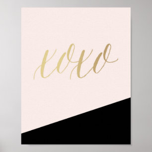 XO pink art print