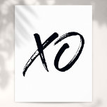 XO Script Love and Hugs Poster<br><div class="desc">A cool,  trendy and fun design for your home. Designed by Thisisnotme©</div>