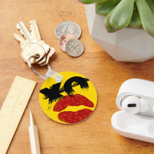 XO XO kiss me retro Keychain / Fun Party fashion