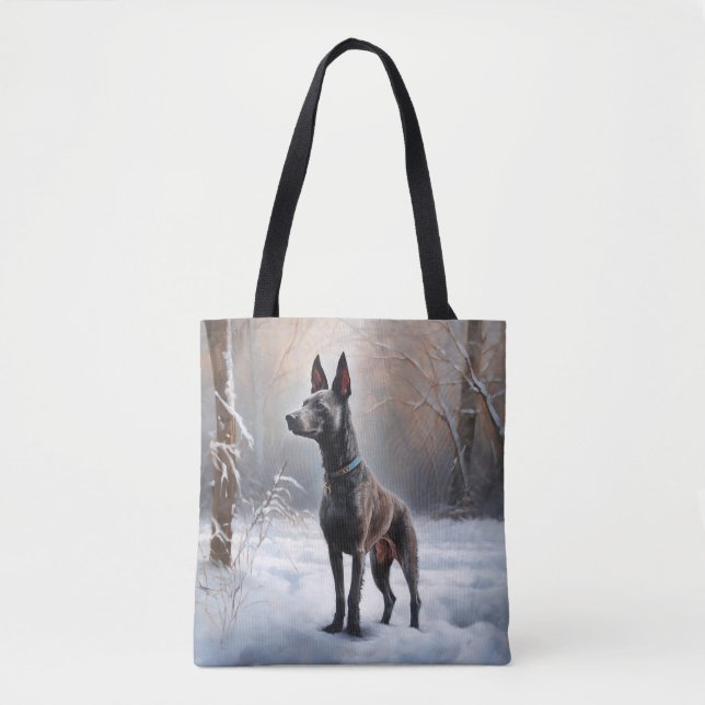 Xoloitzcuintli Let It Snow Christmas Tote Bag (Front)