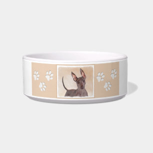 Xoloitzcuintli Painting - Cute Original Dog Art Bowl