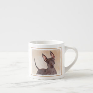 Xoloitzcuintli Painting - Cute Original Dog Art Espresso Cup