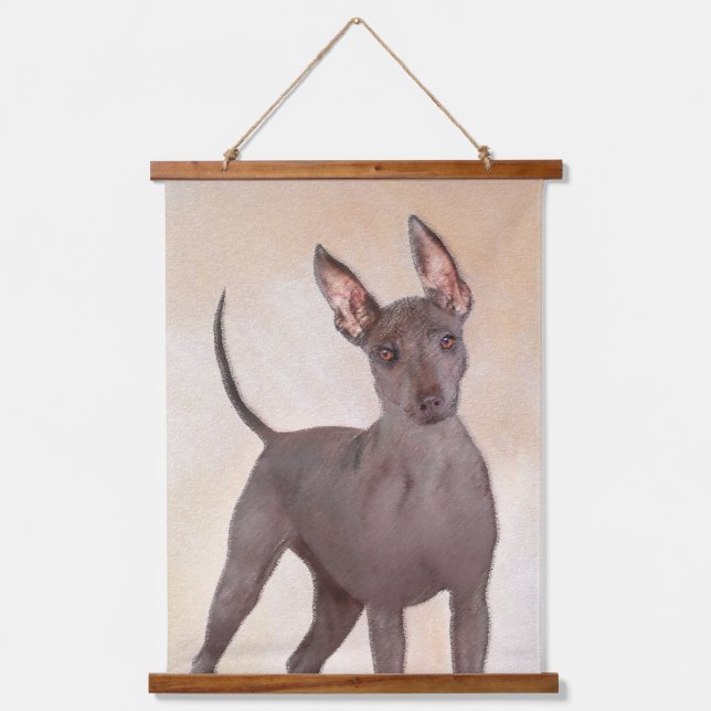 Xoloitzcuintli Painting - Cute Original Dog Art Hanging Tapestry (Front)