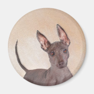 Xoloitzcuintli Painting - Cute Original Dog Art Magnet
