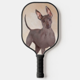 Xoloitzcuintli Painting - Cute Original Dog Art Pickleball Paddle