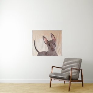 Xoloitzcuintli Painting - Cute Original Dog Art Tapestry
