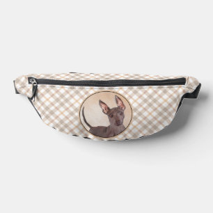 Xoloitzcuintli Painting Hairless Liver Red Dog Art Bum Bags