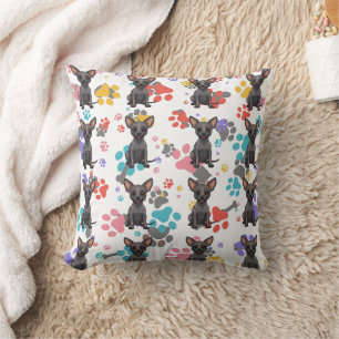 Xoloitzcuintli Paws Print Cushion