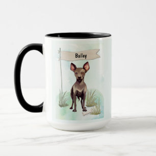 Xoloitzcuintli Watercolor Personalised Dog Mug