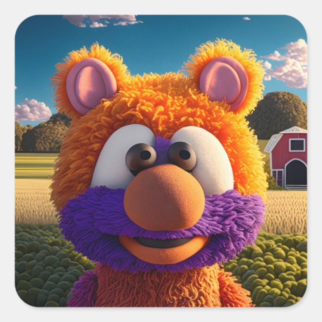 xooribous square sticker (Front)