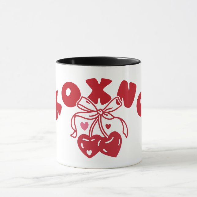 XOXNO Funny Anti Valentine Heart Cherry Mug (Center)