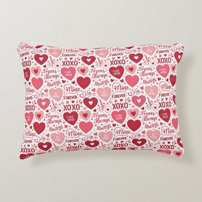 XOXO & Always Be Mine Valentine  Decorative Cushion (Front)